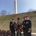 Hon. Col. Ted Hawthorne and Uncle Bob laying a wreath at the ceremony.