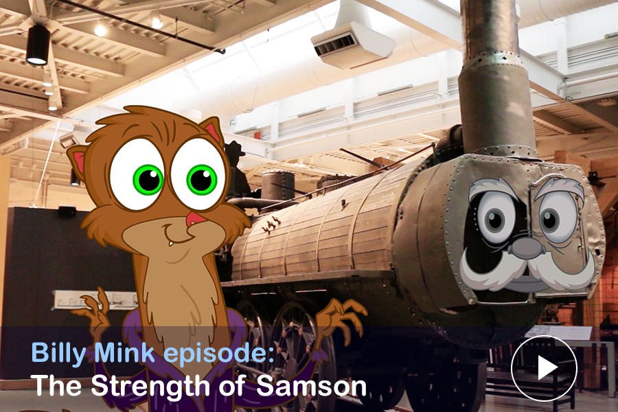Watch: BIlly Mink episode: "The Strength of Samson Billy Does the Loco-motion at The Nova Scotia Museum Of Industry"