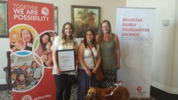 Melissa Louka with Youth Engagement Coordinator Nancy Hood, Manager Karen Anslow and Nissa