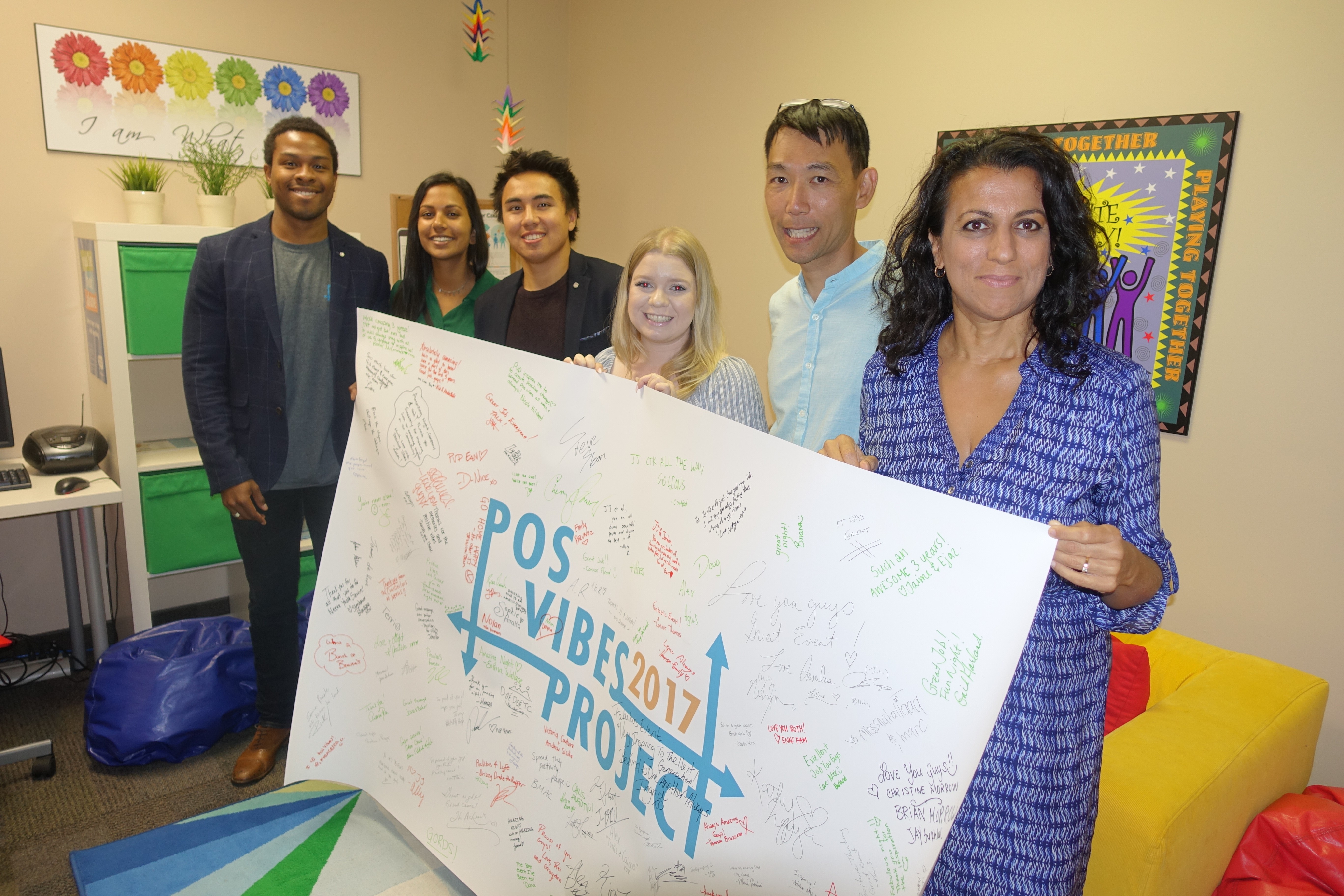 Jordan Skerrett, Nithya Mani & JJ Harland with NYS staff Stephanie Barbosa, John Choi & Andrea Peca