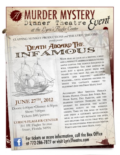 Murder Mystery Dinner Theatre: Death Aboard the Infamous