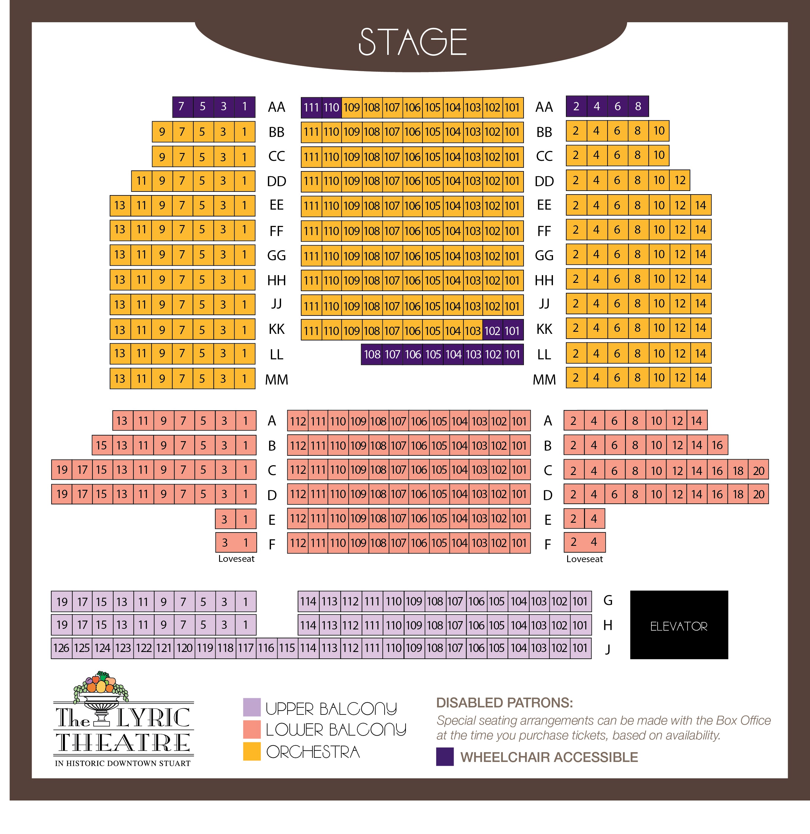 Flagler Playhouse Seating Chart
